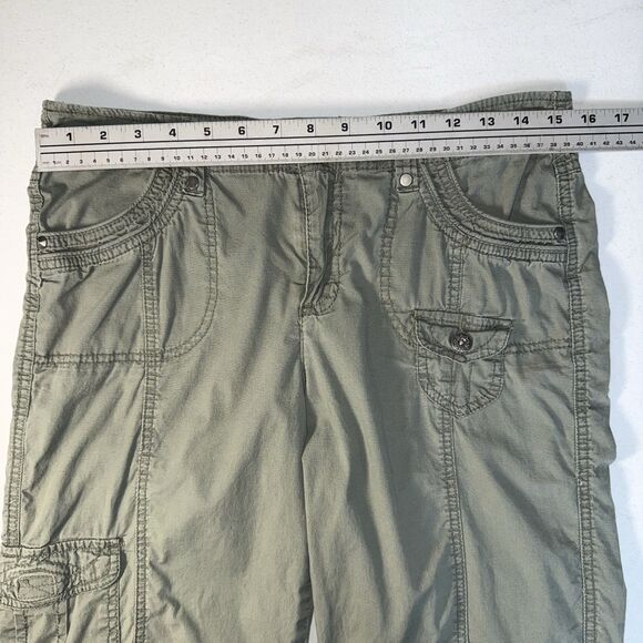 Women's Style & Co. Cargo Capri Size 4 Khaki Green - Picture 6 of 8